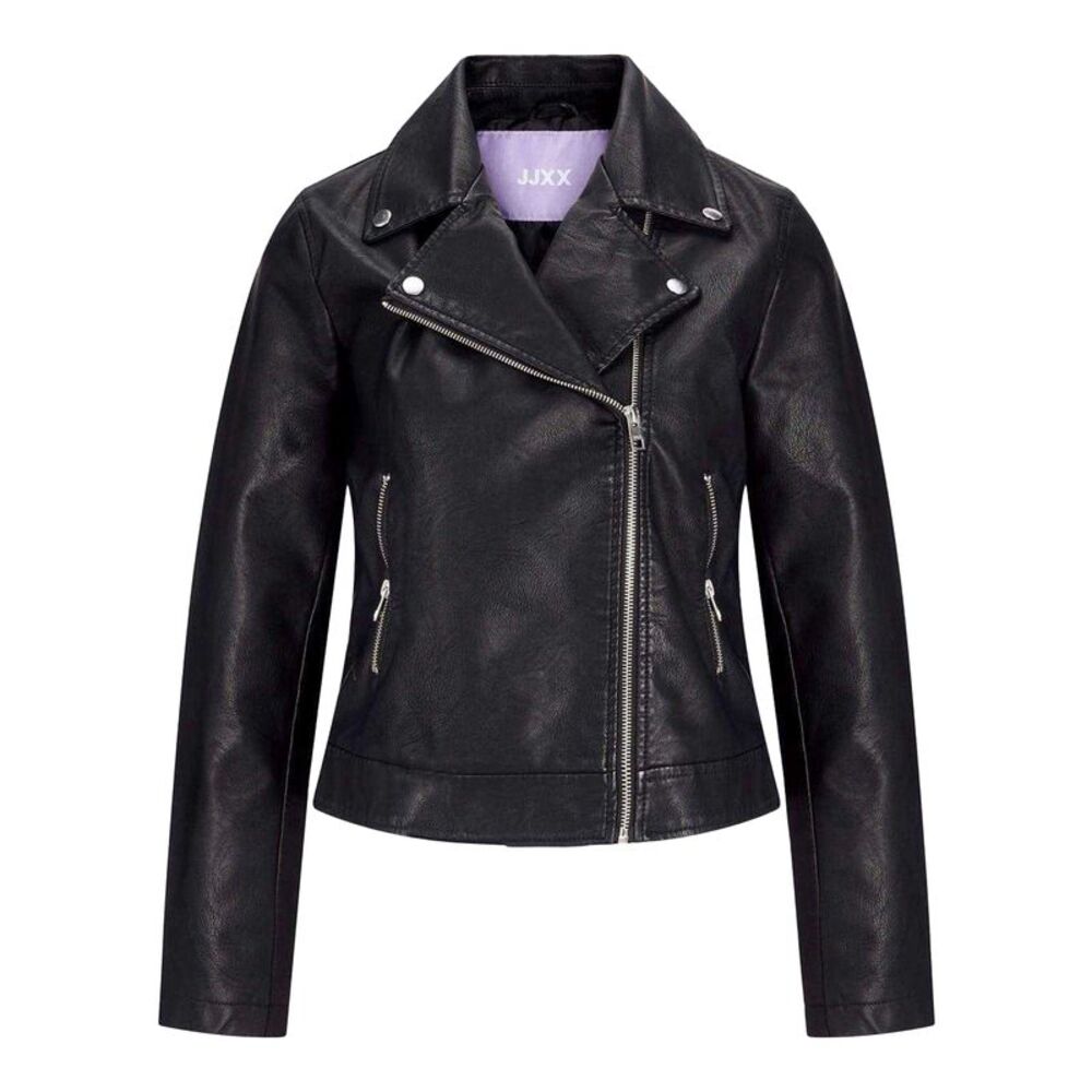 JJXX Womens/Ladies Faux Leather Water Resistant Biker Jacket / Black